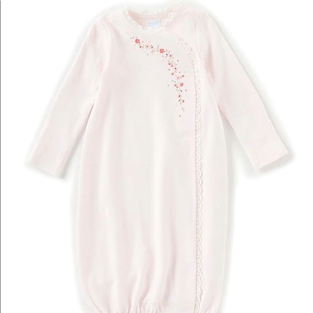 Edgehill Collection Floral-Embroidered Gown